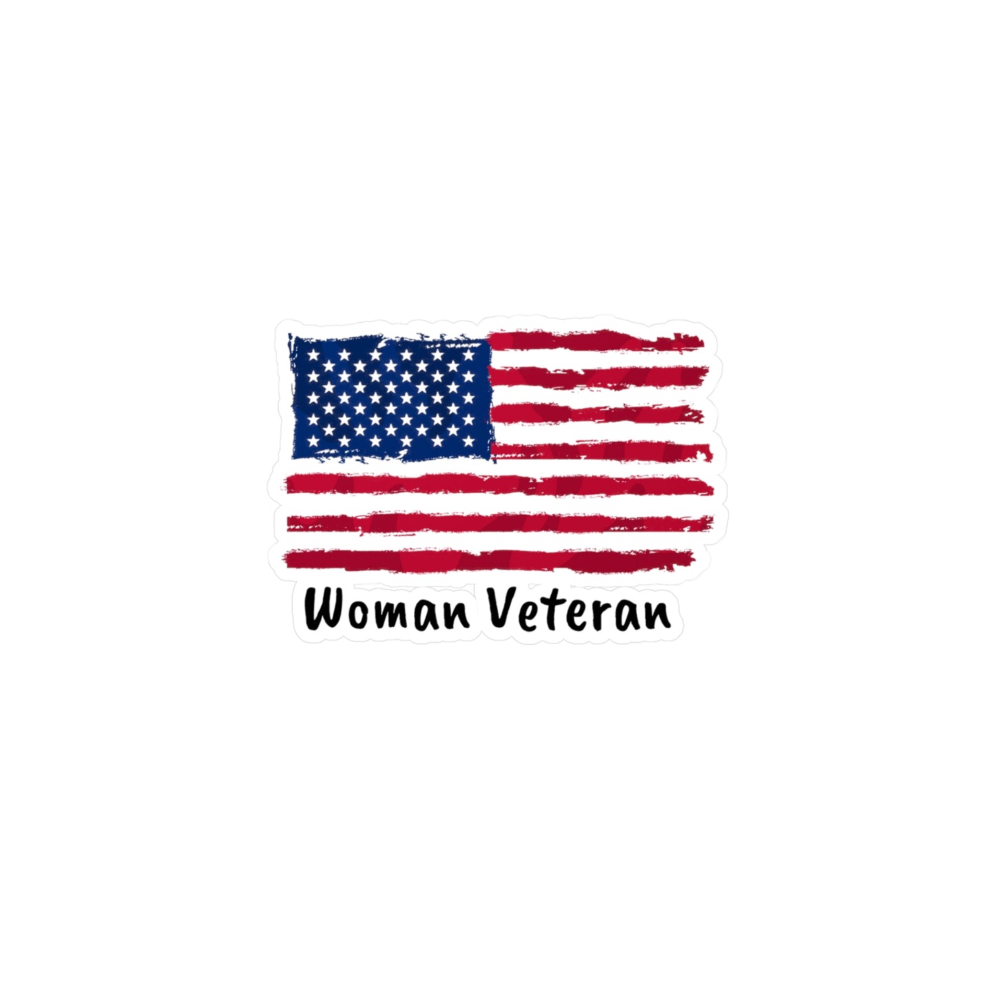 Woman Veteran - Vinyl Decals