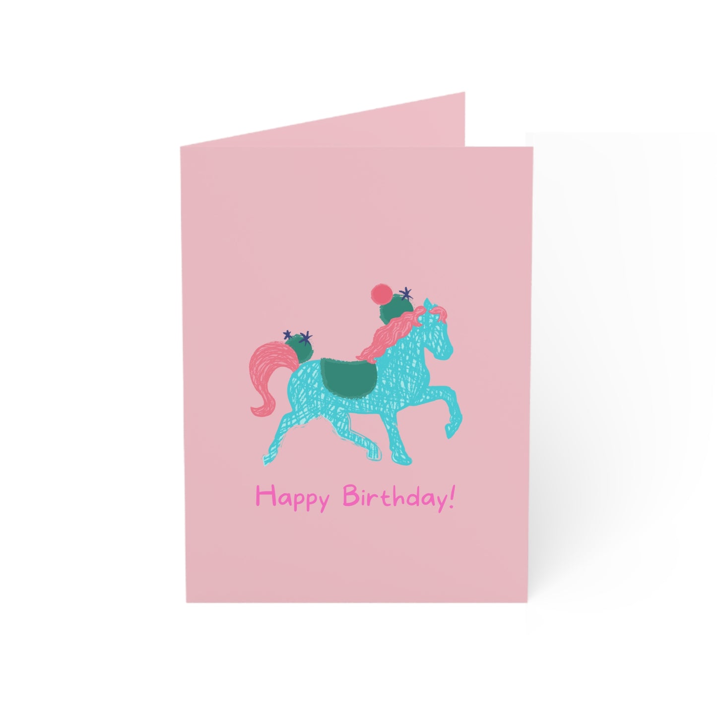 Happy Birthday in Pink Greeting Cards (1, 10, 30, and 50pcs)