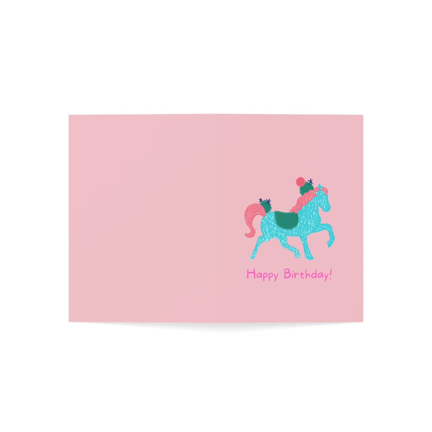 Happy Birthday in Pink Greeting Cards (1, 10, 30, and 50pcs)