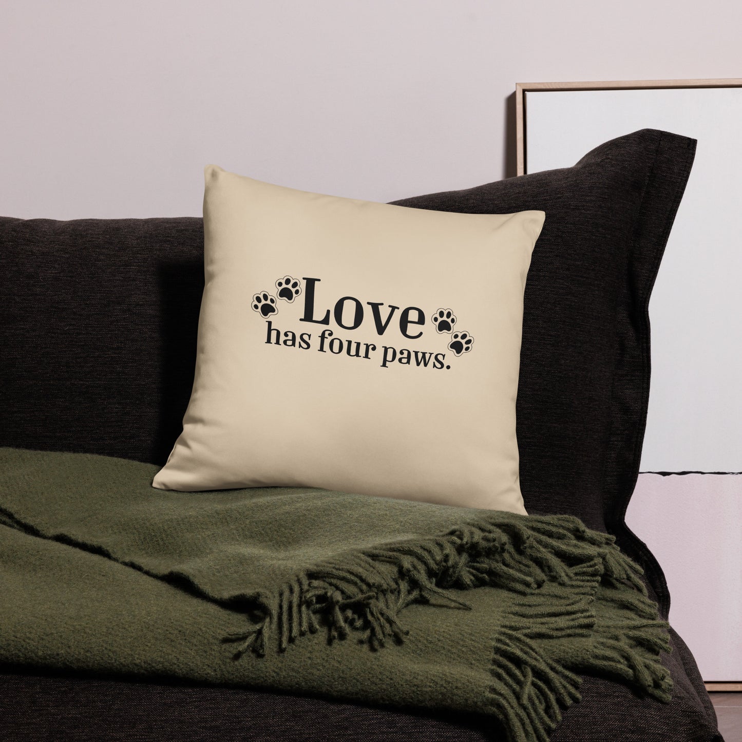 Love has four paws Pillow