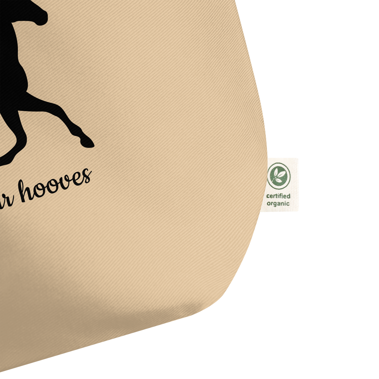 Love has four hooves - Large organic tote bag
