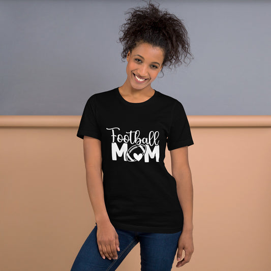 Football Mom (white text) Unisex t-shirt