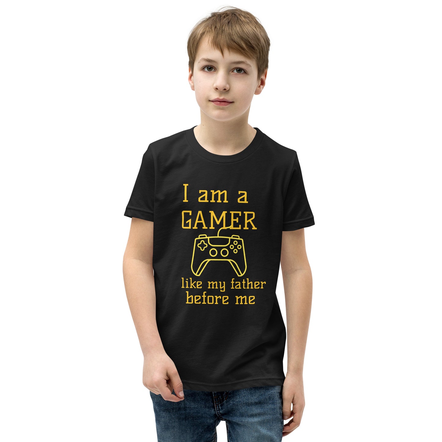 I Am a Gamer Like My Father Before Me - Youth Short Sleeve T-Shirt