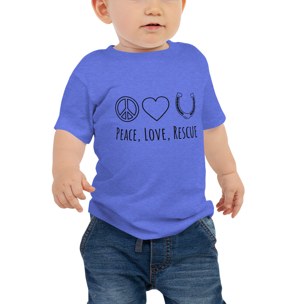Peace, Love, Rescue - Baby Tee