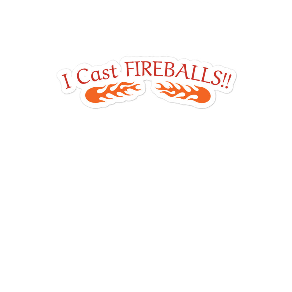 I Cast Fireballs - Bubble-free stickers - Sew Many Things & More