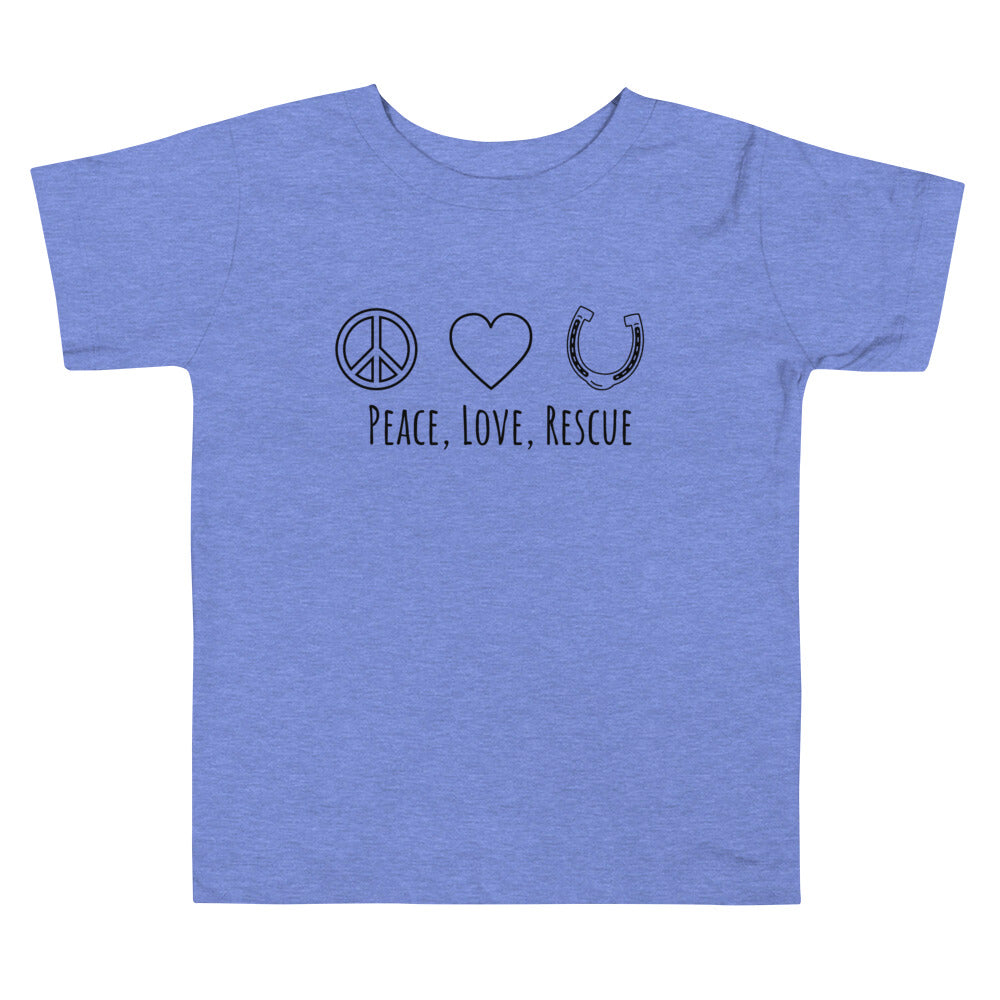 Peace, Love, Rescue - Toddler tee