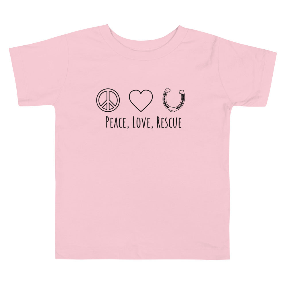 Peace, Love, Rescue - Toddler tee